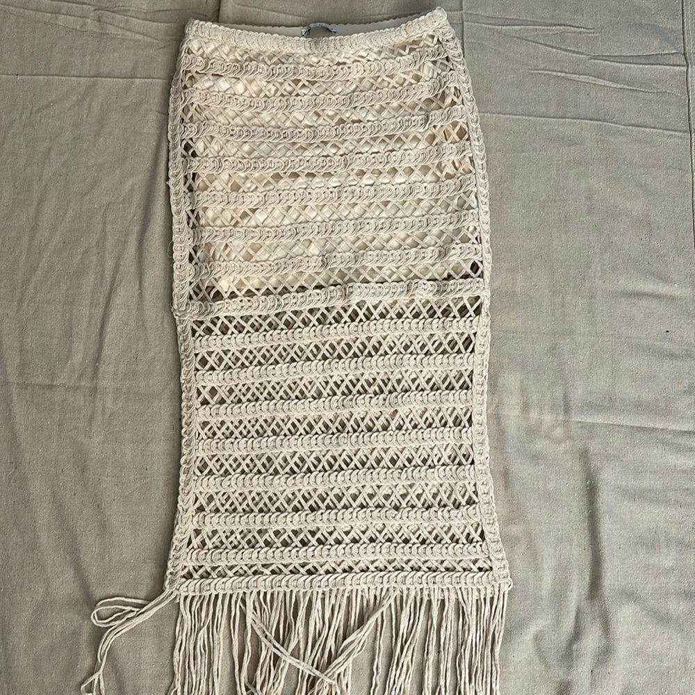 Zara two piece set Crocheted skirt and top